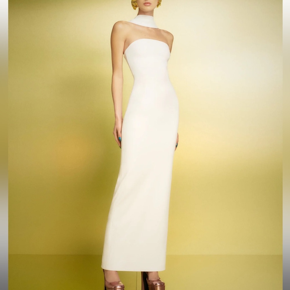 Solace London The Amari Maxi Dress, Cream, US 6